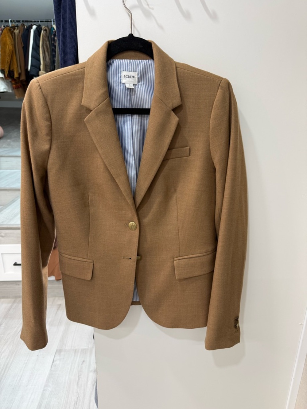 J. Crew Camel Wool Blend Blazer